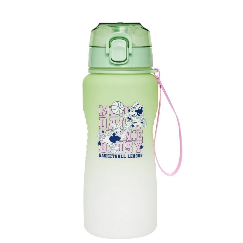 Minnie Mouse Skinny Dip water bottle Mint green with pink strap NEW With Tag